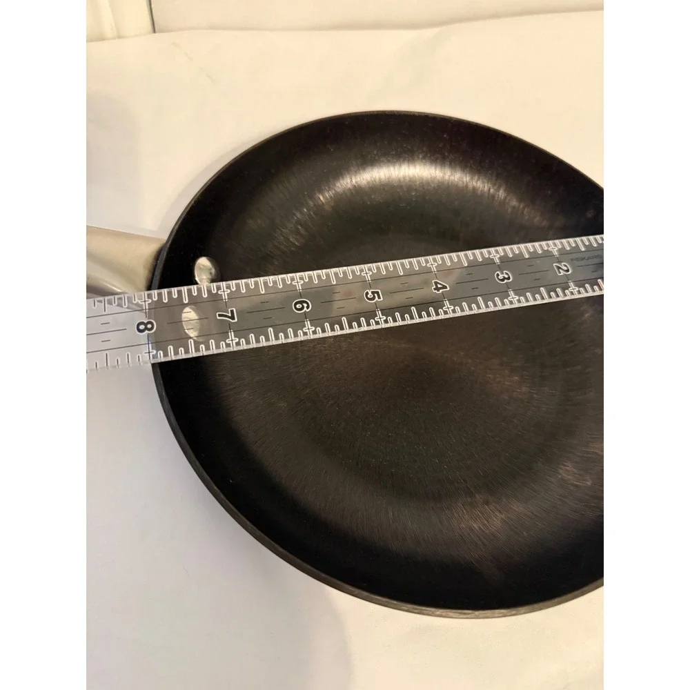 Crofton 8 Inch  Cast Iron Steel Frying Pan Skillet with Riveted Stainless Handle